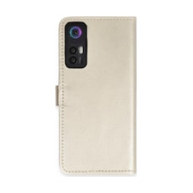 Newface Tcl 30 Kılıf Trend S Plus Kapaklı Kılıf - Gold Altın