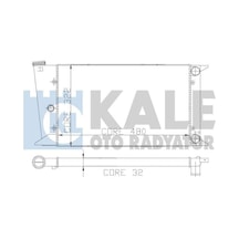 KALE OTO Radyatör 2021062AL Su Radyatörü Golf Jetta Scırocco 4 Sıra Al - Pl Alümınyum