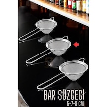 Zenvac Bar Süzgeci Bar Strainer 3 Boy Set 5 7 8 Cm Zenvac29 Renkli