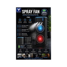 Çift Başlıklı Sprey Fan Nemlendirici Ve Renkli Led Işıklı Siyah Evimdeyokyok