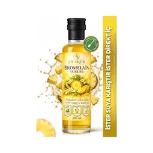 Bromelain Şurubu 250 ml Bromelain Ananas Şurubu L-Karnitin C Vitaminli