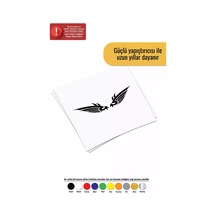 Kanatlar Sticker Oto Motor Laptop Duvar Folyo Sticker 80 X 32 Cm