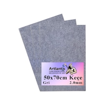 Gri Keçe 50x70 Cm 2.0 Mm 3 Adet Renkli Hobi Keçesi Elişi Keçesi Anasınıfı Kreş Okul Öncesi