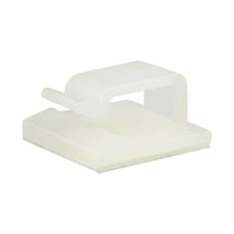 Wcl1258 Kablo Sabitleme Kelepçesi Klipsi Yapışkanlı Duvar Kablo Tutucu 19 x 19 x 12 MM Şeffaf 50 Adet