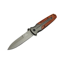 Gb Da59 Avcı Tip Kamp Çakısı 21 Cm - Metal &amp Amp Ahşap Sap, Kemerlikli Sarı
