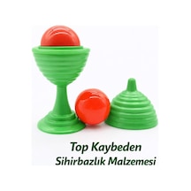 Yeşil Renk Sihirli Kupa Top Kaybetme Oyunu 7 Cm Çok Renkli
