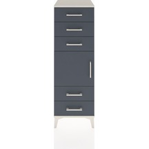 Hyperion Dolap Tek Raflı 5 Çekmeceli Tek Kapaklı 44x44x134 Aytaşı-antrasit Aytası