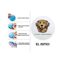 Sıa Kahverengi Köpek Cep Sobası,el Isıtıcı,sıcak Su Torbası Pvc 10x9,5cm Çok Renkli