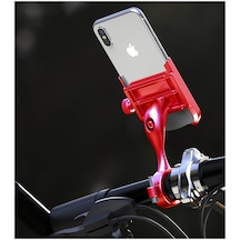 Metal Gidon Bağlantılı 4.5-7 İnç Destekler Motosiklet - Bisiklet- Mtv Telefon Tutucu Kırmızı