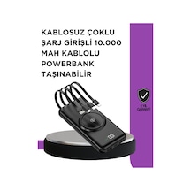 Çoklu Cihaz Uyumu İle Kablolu Ve Kablosuz Şarj - Pratik Powerbank Çok Renkli
