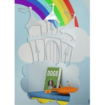 M3 Decorium Çocuk Odası Kule Dekoratif Ayna Gümüş