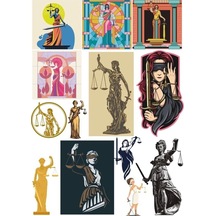 Themis Hukuk Sticker Set 12 Parça Telefon, Tablet, Defter, Laptop Sticker