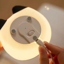 Büro Ev Ofis Hediyesi İçin Şarjlı Dokutek Oturan Panda Stil Gece Lambası Diğer