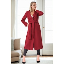Z6681 Dewberry Bayan Palto-bordo-1 Bordo-1