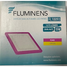 15w Camlı Sıva Altı Çift Renkli Kare Led Panel Beyaz