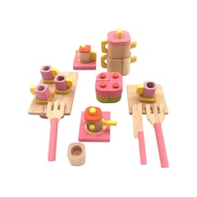 Minik Şeflerin Rüyası: Ahşap Minyatür Oyuncak Komple Mutfak Seti