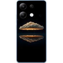 Redmi Note 13 4g Uyumlu Bulut Yansıması Baskılı Silikon Kılıf Renkli