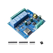 Esp32 Wifi Bluetooth 4 Kanal Röle Kartı Esp32-wroom-32e Ac 220v / Dc 5-30v Besleme Destekli