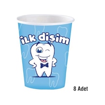 Roll Up Karton Bardak Ilk Dişim Erkek 8'li
