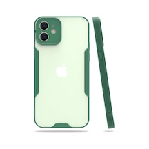 Lvsqvr Newface Apple Uyumlu iPhone 12 Kılıf Platin Silikon - Yeşil