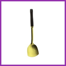 Bezos Metal Servis Spatulası Ahşap Saplı Gold Bty Altın