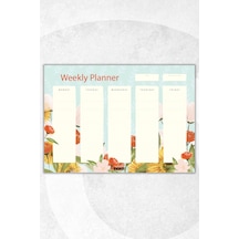Haftalık Planlayıcı - A4 Ebat Yapılacaklar - 30 Yaprak - Weekly Planner - 0694 Çok Renkli