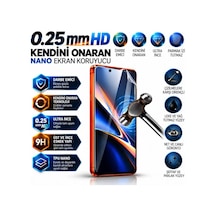 Honor X7b Uyumlu 0.25mm Şeffaf Hd Kendini Onaran Nano Kırılmaz Ekran Koruyucu Darbe Emici Ultra Plus