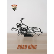 Harley Road King Masa Dekoru Klasik Cruiser Motor Figürü/silüeti
