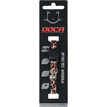 Doca Premium Leopard Desenli Kedi Boyun Tasması