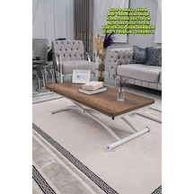 Juppo Üst Tabla Mdf Barok Ceviz Oval Köşe Alt Beyaz Dışa Kıvrım