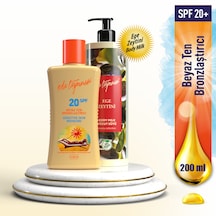 Eda Taşpınar Beyaz Ten Bronzlaştırıcı SPF20 200 ML + Ege Zeytinyağı Body Milk 400 ML
