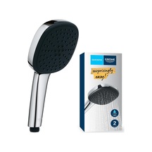 Vitalio Comfort 110 El Duşu, 2 Akışlı Yağmur & Jet , Smartswitch, 110mm Kare Duş Başlığı, Düşmeye Dayanıklı Silikon Halka, Kireç Önleyici Sistem, Krom, 26397001