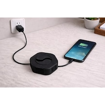 Taşınabilir Kablo Düzenleyici, Otomatik Sarma Aparatı, Usb Şarj Kablosu Toplayıcı, Seyahat İçin Kablo Organizer Siyah