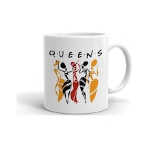 Queens Baskılı Kupa Beyaz