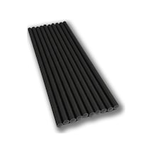 Kağıt Kaplı Siyah Kağıt Pipet 100 Adet Kahverengi Siyah Kaplı