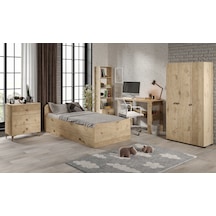 Selen Çocuk Odası Takımı Meşe - 5 Parçalı Tamamı 1. Kalite Mdf Meşe