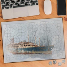 Buz Dağının Yanında Hurda Gemi 240 Parça Puzzle Yapboz-3401500