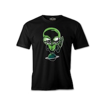 Alien On Planet Siyah Erkek Tshirt 001