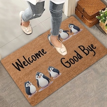 Valerine Life Penguen Welcome Ve Good Bye Kapı Önü Paspası 45x70cm