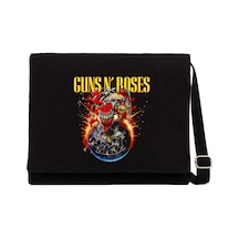 Guns N Roses 2025 Tour Siyah Kanvas Postacı Çantası