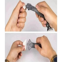 Siyah Derz Kazıma Spatula Silikon Siyah,