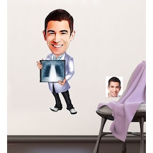 Kişiye Özel Bay Radyoloji Uzmanı Karikatürlü Duvar Sticker 50X70