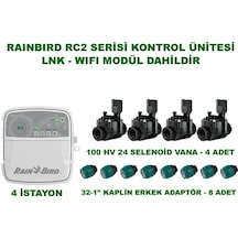 Rainbird Rc2-4 İstasyon İç Mekan Kontrol Ünitesi 100 Hv Selenoid Vanalı Set