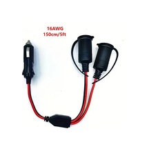 Xuweiwei 1 Parça Araç Çakmaklık Splitter Adaptörü 15a Sigortalı 16awg Uzantı Kablosu 5ft Çift Çıkışlı 12v 24v Gps Dash Cam Rv Kamyon Tekne