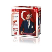 1000 Parça Atatürk Temalı Bayraklı Yapboz