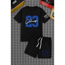 Alt/üst T-shirt Ve Şort Takımı Kod Alt171 Siyah
