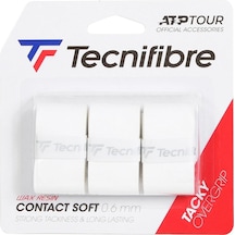 Tecnifibre Contact Soft 0,6mm Beyaz 3lü Overgrip