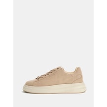 Guess Elba Hakiki Deri Erkek Sneaker Ayakkabı Fmtlbasue12 Bej