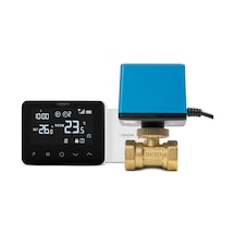 Oda Termostatı Ve Su Vanası 2'li Set, Wifi Mobil Kontrol, Akıllı Isıtma Otomasyonu