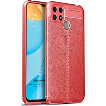 Microsonic Oppo A15s Kılıf Deri Dokulu Silikon